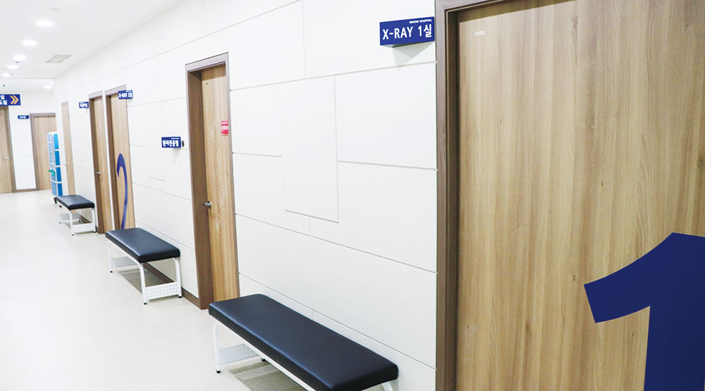 인본병원 부천상동점 영상의학과 대기실 입니다.